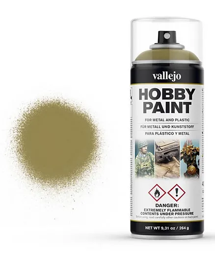Vallejo Hobby Paint Spray Primer 28.001 Panzer Yellow - 400mL