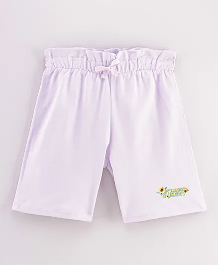 DeFacto Elastic Waist Shorts - Purple