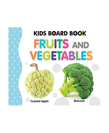 ANG Kids Board Book of Fruits & Vegetables - English