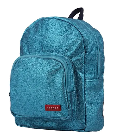 Bakker Mini Glitter Backpack Turquoise - 11 Inches