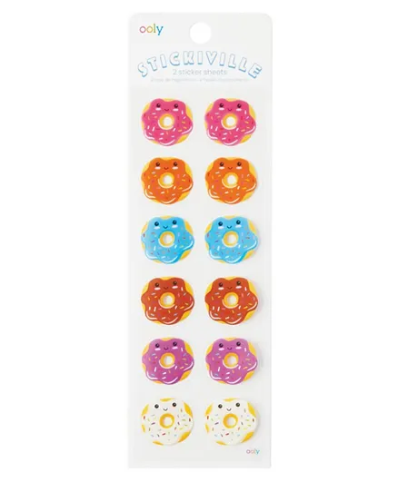 Ooly Stickiville Happy Donuts Stickers - 2 Sheets