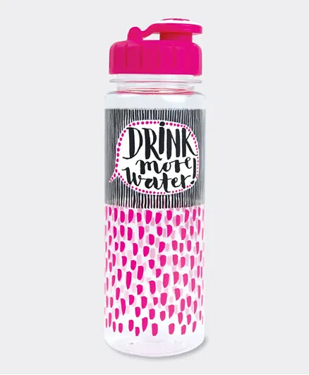 زجاجة مياه بزخرفة بنصوص من راشيل إلين باللون الوردي - 500 مل