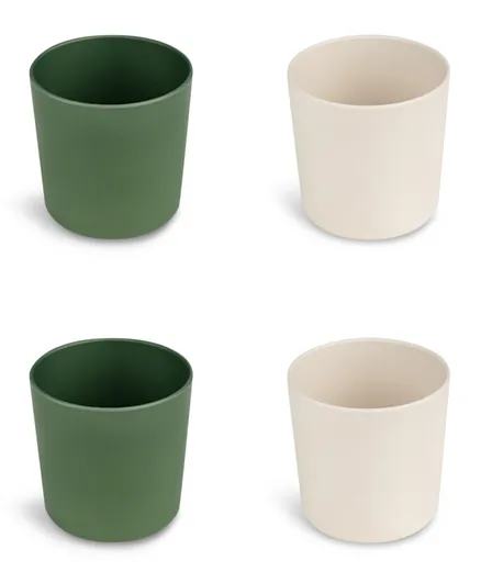 Citron PLA Cup Set of 4 Green & Cream - 260 ml