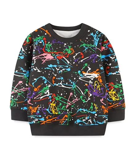 SAPS Color Splash All Over Printed Sweatshirt - Multicolor