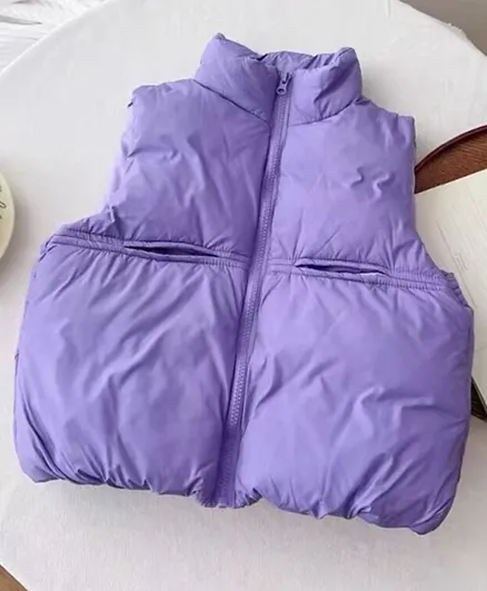 SAPS Sleeveless Padded Winter Jacket - Purple