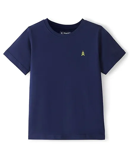 Pine Kids 100 % Cotton Half Sleeves Round Neck T-Shirt - Blue