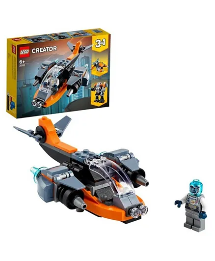 LEGO Creator 3 In 1 Cyber Drone Building Kit 31111 - 113 Pieces