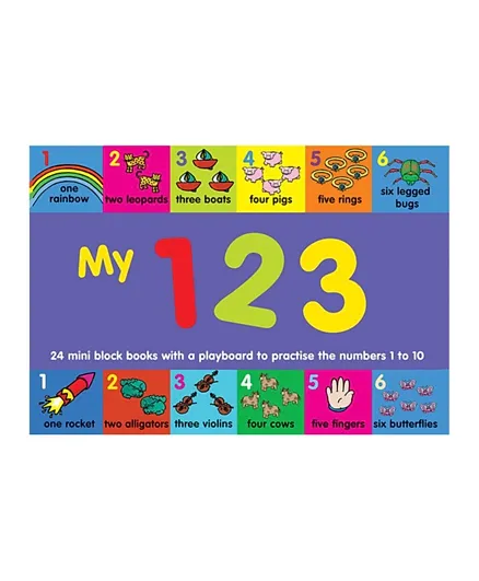 مجموعة من 24 كتاباً تعليمياً عن الأرقام ولوح لعب لتكوين الجموع تعلم العد 123