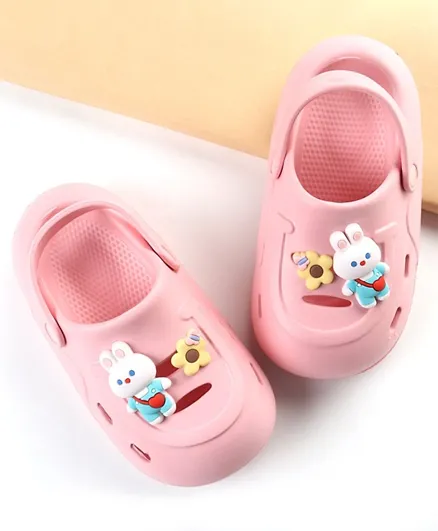Cute Walk by Babyhug Clogs With Bunny Applique - Pink