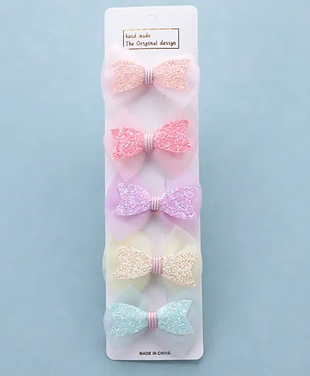 Kookie Kids Bow & Butterfly Clips - 5 Pieces
