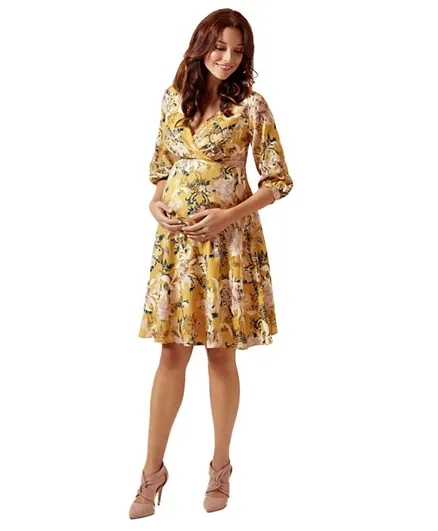Mums & Bumps Tiffany Rose Hallie Maternity Dress - Saffron