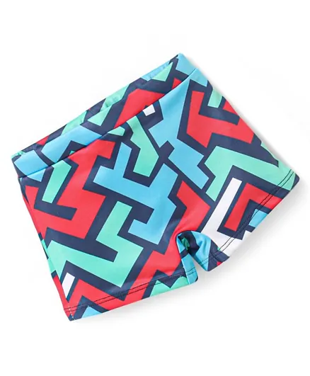 Babyhug Abstract Printed Swimming Trunks - Multicolor