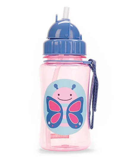 Skip Hop Butterfly Zoo Straw Bottle  - 390mL