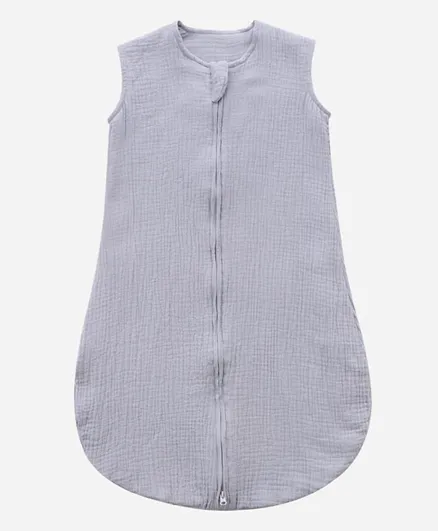 Classic Baby Sleeping Bag - Soft Skin-Friendly Fabric, Light Blue, 0+ Months, Cotton/Bamboo Muslin, 71x32cm