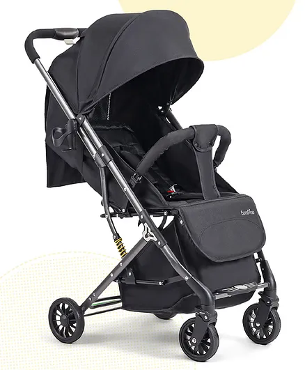 Bonfino Breeze Lite Stroller Linen Fabric Foldable Swivel Wheels for 0M Black Online in UAE Buy at Best Price from FirstCry.ae 15790142