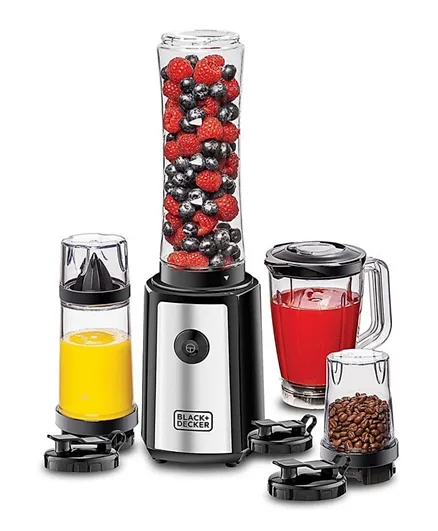 Black and Decker 4-in-1 Personal Compact Sports Blender 600mL 300W SBX300BCG-B5 - Black