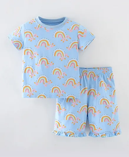 SAPS Rainbow  T-Shirt and Shorts Set  - Blue