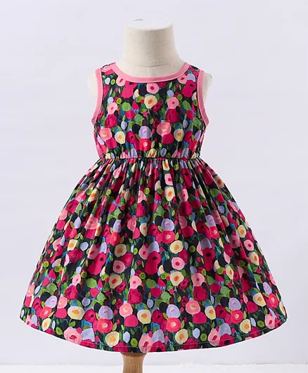 SAPS Floral with All Over Print Dress - Multicolor