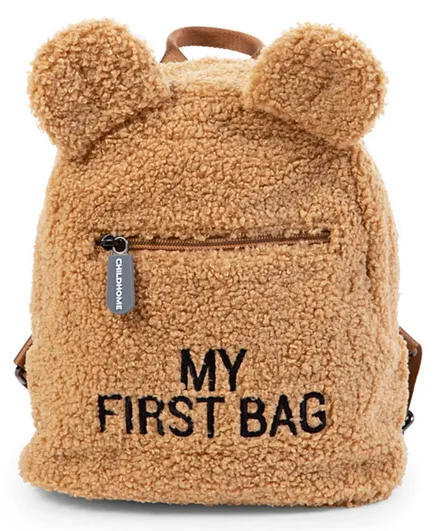 Childhome Teddy My First Bag Kids Backpack Beige - 9.4 Inches