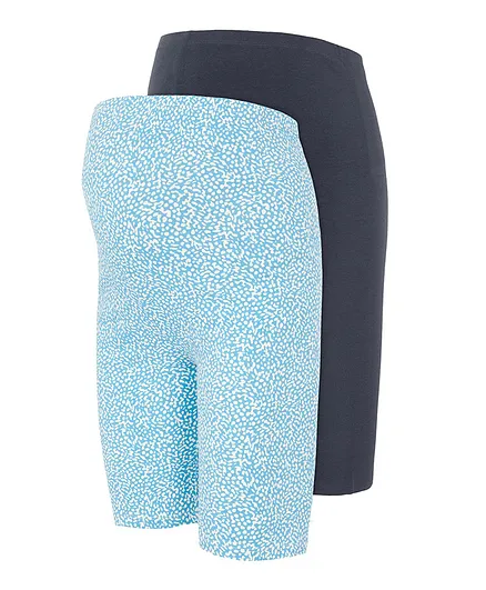 Mamalicious 2 Pack Elastic Waist Maternity Bike Shorts - Multicolor
