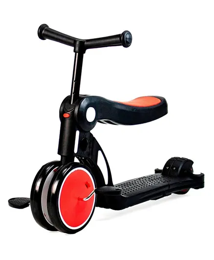 ASALVO Ride and Roll 6 in 1 Tricycle - Red and Black