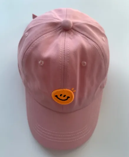 The Girl Cap Smiley Super Comfy Cap - Pink