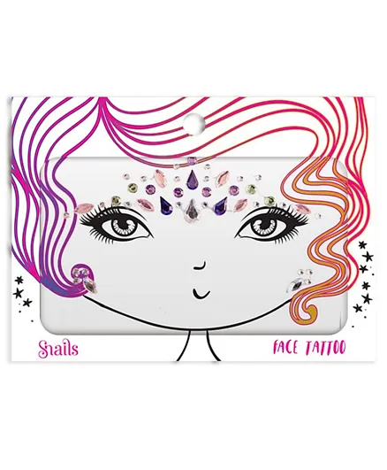 Snails Face Tattoo Jewel Queen - Multicolor