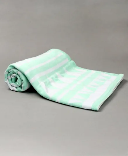 Babyhug Premium Knitted All Season Blanket Triangles - Sea Green