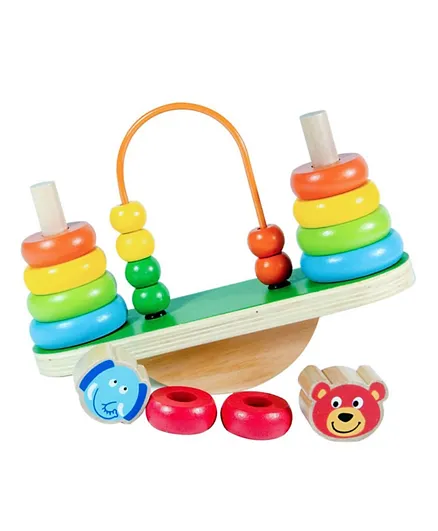 A Cool Toy Wooden Balance Stacker - 13 Pieces