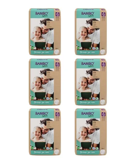 Bambo Nature Paper Bag Eco-Friendly Pack of 6 Diapers Size 6 - 120 Pieces