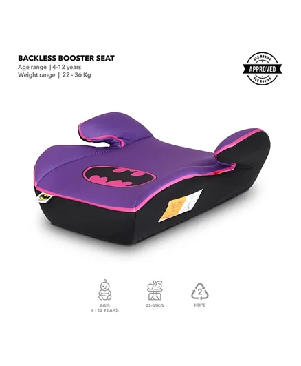 Warner Bros DC Comics Batman Kids Booster Seat Arm Rest Universally Fit Wide Cushioned Base