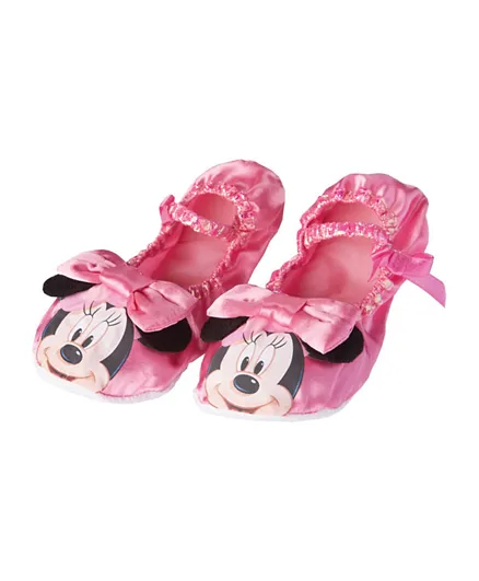 Rubie's Dis Minnie Mouse Ballet Pumps with Bow - Pink