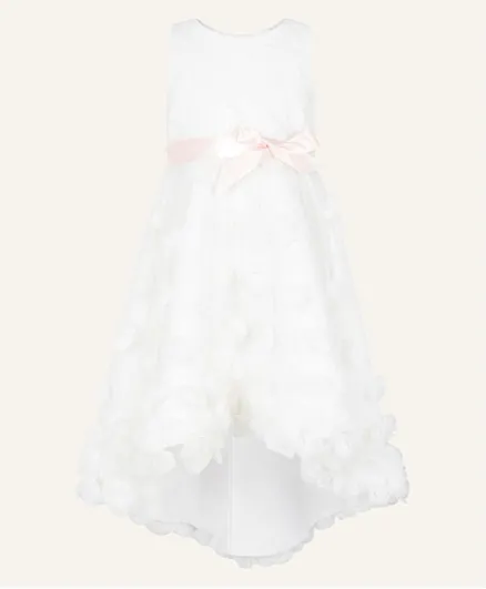 فستان 3D فلاور من مونسون تشيلدرن - أبيض
