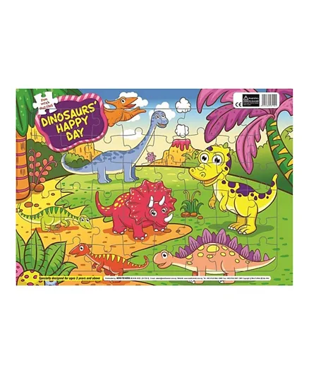Fun With Puzzle Dinosaur Happy Day - English