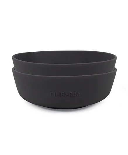 Filibabba Silicone Bowl 2-Pack - Stone Grey