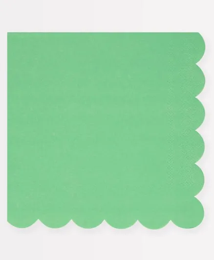 ميري ميري مناديل كبيرة باللون الأخضر الزمردي - 16 قطعة