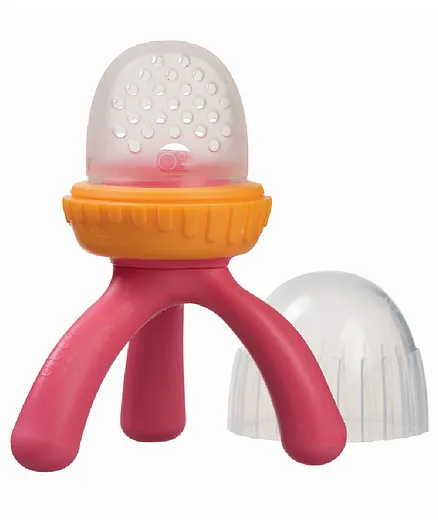 b.box Silicone Strawberry Shake Fresh Food Feeder - Pink