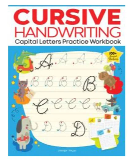 Cursive Handwriting Capital Letters Practice Workbook - English