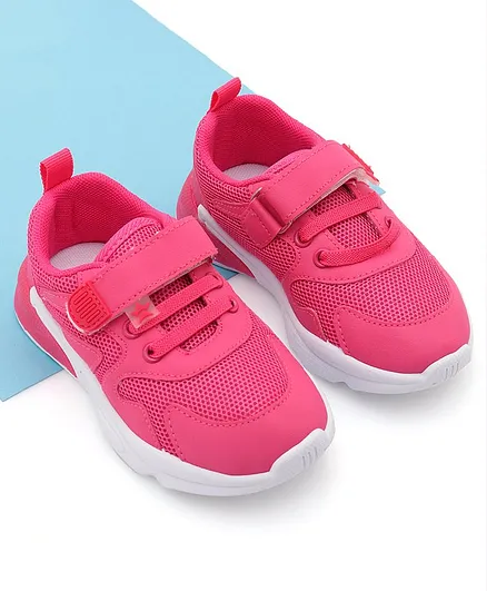 Cute Walk by Babyhug Sneaker Shoes with Velcro Closure - Fuchsia Online ...