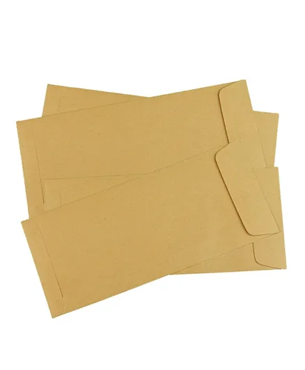 SADAF Plain Manila Brown Envelopes - 50 Pieces