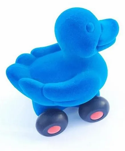 Rubbabu Soft Baby Educational Toy Aniwheeles Duck Small -Turquoise