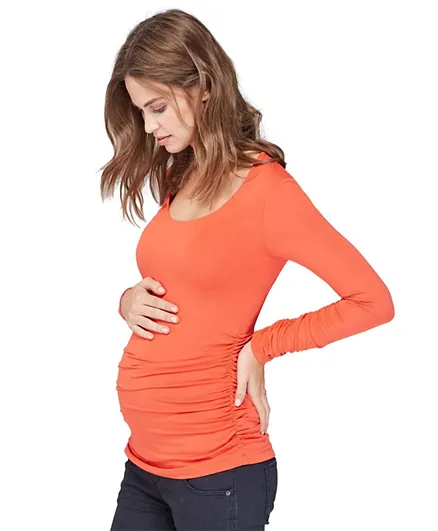مامز آند بامبس - إيزابيلا أوليفر بلوزة الحمل بأكمام كاملة - برتقالي