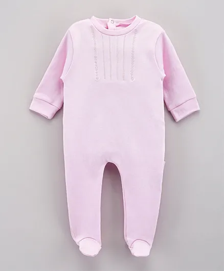 Babybol Baby Full Sleeves Sleepsuit - Pink