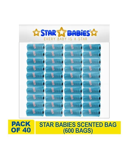 Star Babies Scented Bags Blue - Pack of 40 (15 Each)