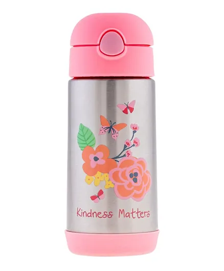 Stephen Joseph Floral Double Wall Insulated Stainless Steel Water Bottle - 350mL