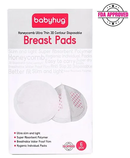 Babyhug 3D Contoured Disposable Breast Pads - Pack of 6
