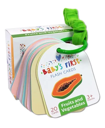 بيغاساس - بطاقات التعلم الأولى وألواح الفواكه والخضروات للأطفال - 20 بطاقة