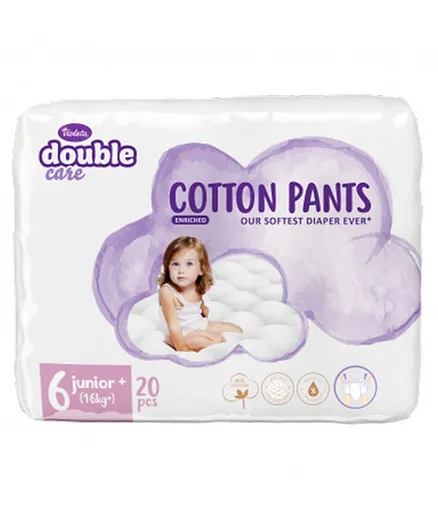 Violeta Diapers Air Dry Pants Cotton Junior Plus Size 6 - Pack of 20
