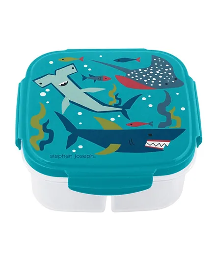 Stephen Joseph Shark Snack Box With Ice Pack Blue - 270mL