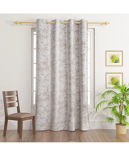 HomeBox Ruselle Fern Printed Single Curtain